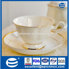 Taza y platillo de té únicos, taza de café caliente de la porcelana de los nuevos productos y platillo